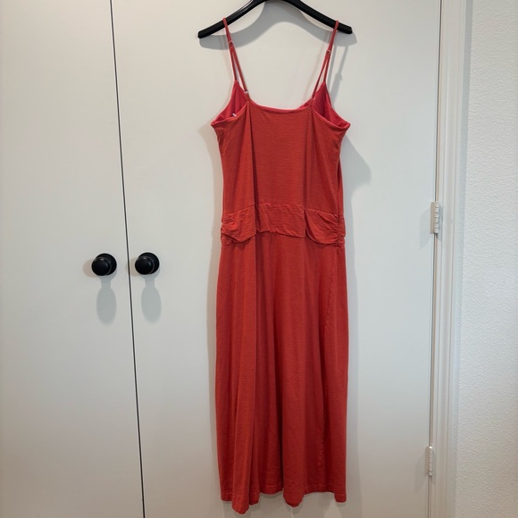 Toad&Co Orange Maxi Spaghetti Strap Dress - L - Gorpcore/Granola Girl - Picture 3 of 9